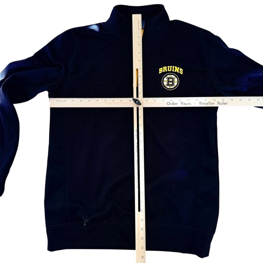 NHL Boston Bruins Black Embroidered Logo 1/4 Zip Long Sleeve Pullover Men’s sz M - Picture 5 of 9